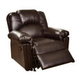 thumbnail image 2 of Benzara BM171428 41 x 35 x 35 in. Bonded Leather Rocker & Recliner, Red, 2 of 8
