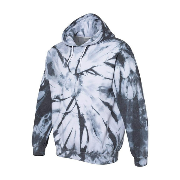 Dyenomite - Blended Hooded Tie-Dyed Sweatshirt - 680VR - Black Cyclone - Size: S