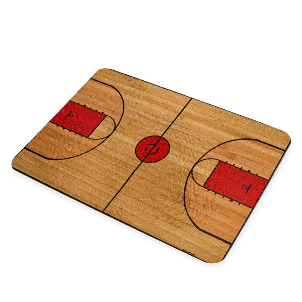 KuzmarK Glass Cheese Cutting Board 11"x7.75" Basketball Court