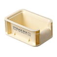 thumbnail image 3 of Desk Organizer Stackable Storage Box for Closet Bathroom Pantry Organization Beige 15x10x6.4cm, 3 of 8