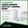 thumbnail image 2 of Elevate Outdoor Aluminum Tray Premium Cargo Carrier with 58-Inch Loading Ramp, 2 of 7