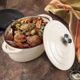 thumbnail image 2 of 4.5 QT Enameled Cast Iron Oval Dutch Oven Nonstick Soup Pot with Self-Basting Lid Heat Resistant 500°F for All Stovetops Induction Gas Grill, Oven & Refrigerator Safe, 2 of 6