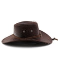 thumbnail image 4 of Classic Western Cowboy Hat With Curved Brim For Outdoor Adventure Travel Sun Shielding And Style For Everyday Use, 4 of 6