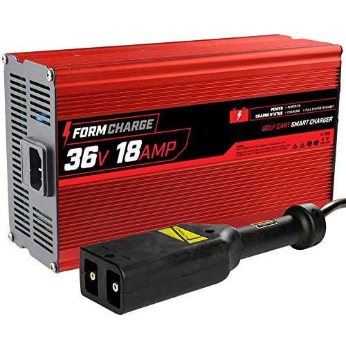 FORM Chargeur de Batterie 18 Ampères EZGO TXT pour Chariots de Golf 36 Volts - Prise style "D"