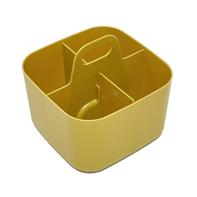 Small Stackable Organizer Caddy – Portable Tote For Bathroom Crafts Or School (Square)