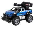 thumbnail image 1 of Blue 1:18 Scale Alloy RC Off-Road Vehicle with Manual Three-Door Design, USB Rechargeable 500mAh Battery, 20m Control Range, All-Terrain Capability, and Water Shooting Function – Includes Remote,, 1 of 6