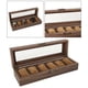 thumbnail image 2 of Caja organizadora de relojes de madera Caja de almacenamiento de relojes para hombres Estuche de exhibición de relojes de madera para 6 cuadrícula, 2 of 9