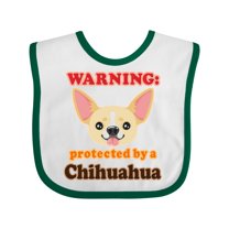 Inktastic Protected by a Chihuahua Boys or Girls Baby Bib
