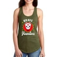 thumbnail image 1 of Brave Fearless Fox Mask Racerback Tank Women -Image by Shutterstock, Female XX-Large, 1 of 4