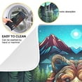 thumbnail image 2 of Bear Forest Mountains Trees Dish Drying Mat Dish Drainer Rack Mats Water Absorbent Non-Slip Easy Clean Heat Resistant for Kitchen Counter, 2 of 8