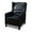 Black, variant on CONSDAN Recliner Chair, Leather Recliner Sofa with Soft High-Resilience Cushion, Home Theater Sofa Chair with Solid Wood Feet, Living Room Chair with Button Tufting and Nailhead Trim, Black