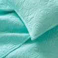thumbnail image 3 of Martha Stewart Everyday 3 Piece Quilt Set - King, Solid Aqua, 3 of 8