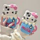 thumbnail image 2 of Funda de teléfono de silicona suave con taza de leche 3D de dibujos animados Hello Cute Kitty creativo para iphone 12 13 14 15 plus/pro/pro max, 2 of 4