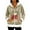 Khaki, variant on Women's Casual Fashion Long-Sleeve Zip-Up Fleece Hooded Cardigan with Christmas Print, Cozy and Warm for Winter Season,Beige,M
