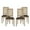 Brown, variant on Noble House Beckstrom Indoor Wood and Cane Upholstered Dining Chair, Set of 4, Beige and Natural