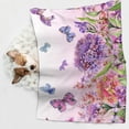 thumbnail image 6 of Yiaed Flowers And Colorful Butterflies Print Dog Blankets-Cat Blanket Washable for Couch Protection,Puppy Blanket, Soft Plush Reversible Throw Furniture Protector-, 6 of 8