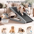 thumbnail image 3 of ABORON Folding Dog Ramp for Bed, 5-Level Adjustable Pet Ramp for Couch, Car and Sofa, Suitable for Small, Large and Senior Dogs and Cats, 3 of 7