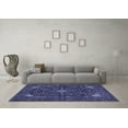 thumbnail image 3 of Ahgly Company Machine Washable Indoor Rectangle Persian Blue Traditional Area Rugs, 7' x 9', 3 of 4