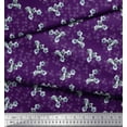 thumbnail image 2 of Soimoi Purple Heavy Canvas Fabric Periwinkle Floral Fabric Prints By Yard 58 Inch Wide, 2 of 3