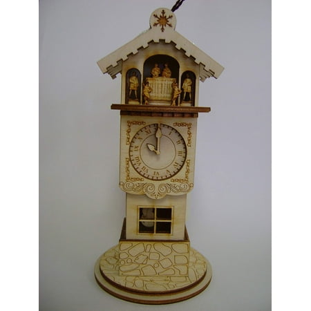 The Cottage Collection Clock Tower Wooden Ornanment Ginger Cottage, The Ginger Cottages Clock Tower is part of the Ginger Cottages Collection By Ginger Cottages ()