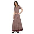thumbnail image 3 of Moomaya Printed Cold Shoulder Cotton Crop Top Skirt Set Party Wear Ethnic Set, 3 of 6