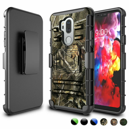 LG G7 Case, LG G7 ThinQ Holster Belt, LG G7+ ThinQ Clip, Njjex [Heavy Duty] Armor Shock Proof [Belt Clip] Holster [Kickstand] Combo Rugged Case For LG LM-G710 / LG G7 (Best Bullet Proof Armour)