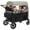 Black, variant on Bobiber Collapsible Wagon Stroller 4 Seater with 5-Point Harnesses, Canopy, Storage Bag, Adjustable Handlebar, 2 Cup Holders, Black