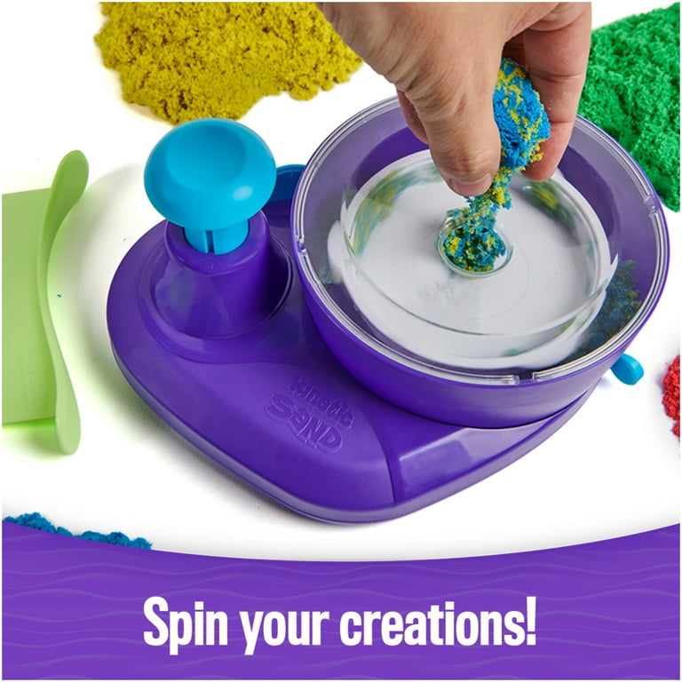 Kinetic Sand Mold n Flow, 1.5lbs Red and Teal Play Sand, 3 Tools Sensory  Toys for Kids Ages 3+