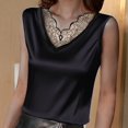thumbnail image 4 of Uaswgudfs Silk Satin Tank Tops for Women V Neck Sleeveless Camisole Tank Tops 2025 Summer Basic Loose Blouses 2025, 4 of 9