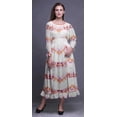 thumbnail image 2 of Bimba Robe Longue Décontractée à Volants Teinture sur Nœuds pour Femmes, Imprimée, Taille Smockée - Petit, 2 of 5