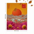 thumbnail image 3 of Orange White Groovy Retro This Must Be The Place Canvas Psychedelic Living Wall Art, 3 of 8