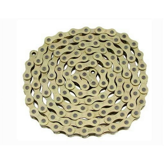KMC Chain 1/2x1/8x112 Gold. for bicycle Chain, bike chain, lowrider bikes, beach cruiser, chopper, limos, stretch