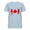 thumbnail image 3 of Awdenio Mens T-shirts Canadian Flag Crewneck Pullover Soft Short Sleeve Round-Neck Blouses Shirts, 3 of 5