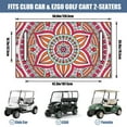 thumbnail image 3 of 51" x 31" Golf Cart Seat Protector with Mandala Pattern, Soft Microfiber Towel for Bench Enhancement, 3 of 8