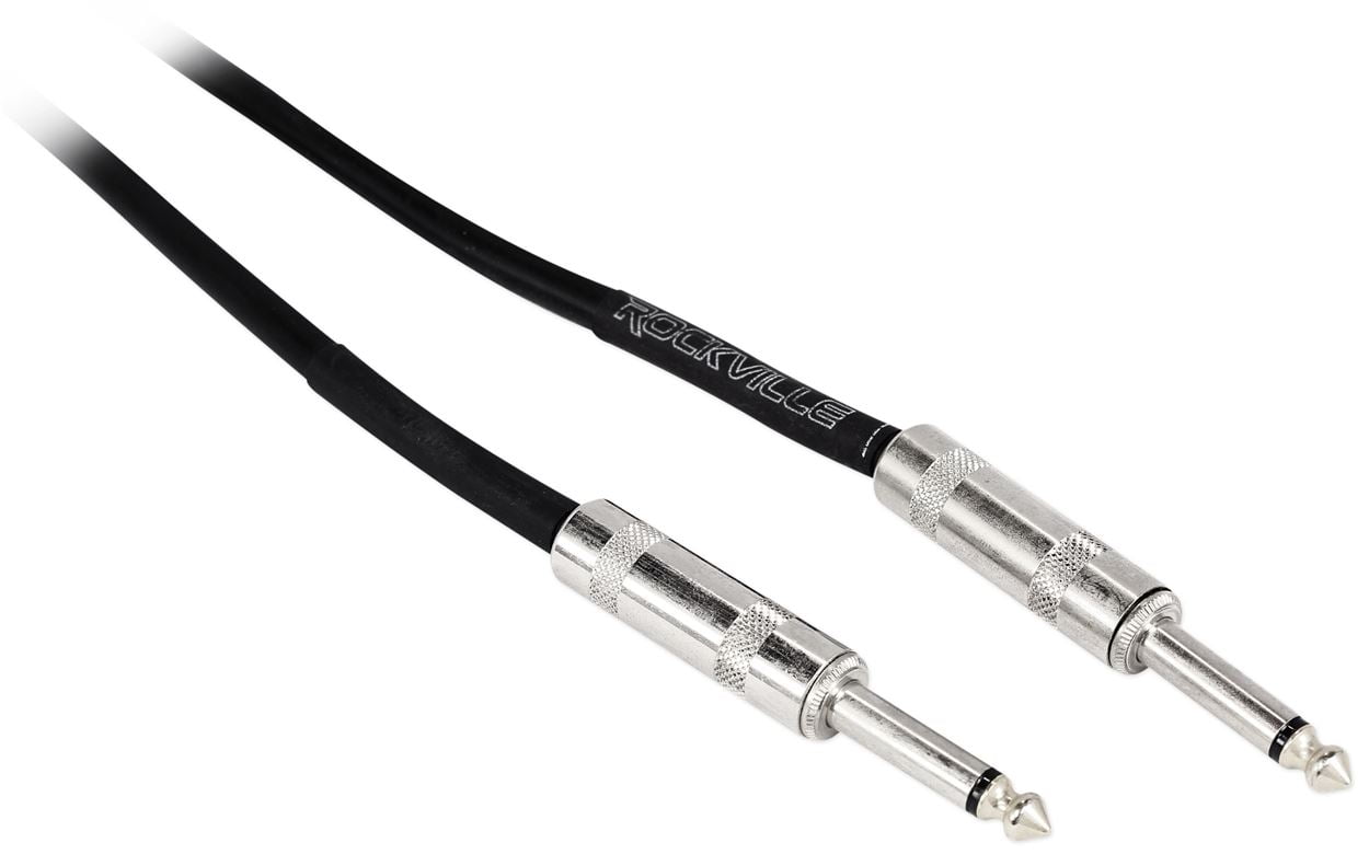 Rockville RCTT14-25 14 AWG 1/4" TS to Pro Speaker Cable 100% Oxygen Free Copper (OFC) Black