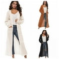 thumbnail image 6 of Women Floor Length Open Front Drape Cardigan Lightweight Long Sleeve Maxi Duster with Pockets,Thin Cable Knit Long Sweater Coats Outerwear Lightweight Duster Sweater,S-2XL Gray, 6 of 8