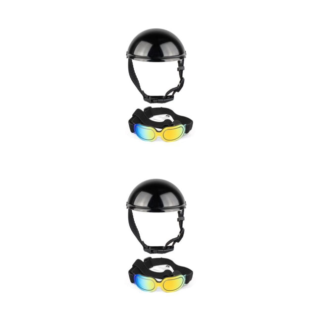 Greeniant Casco para perros, gafas para gatos, suministros para mascotas, transpirables, a prueba de sol, solidez duradera, protector de cabeza Type3 NO3