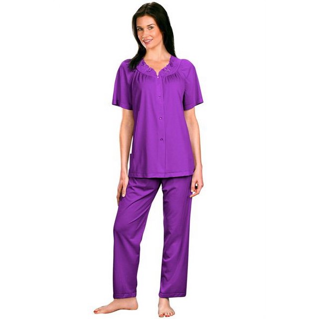 Velrose Lingerie Pyjama à Manches Courtes Boutonné, Ensemble Shadowline 76280/76280X