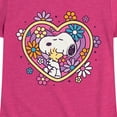 thumbnail image 3 of Peanuts - Hug Heart Flower  - Toddler And Youth Girls Short Sleeve Graphic T-Shirt, 3 of 6
