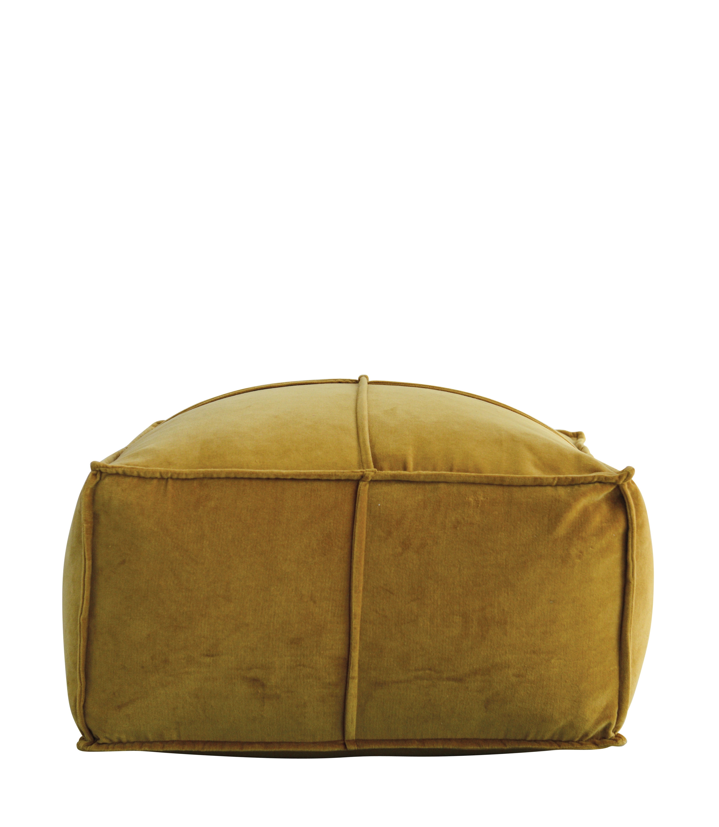 Creative CoOp Square Cotton Velvet Pouf, Goldenrod Walmart Canada