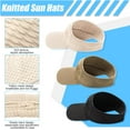 thumbnail image 6 of BlinkLLX 3 Pieces Women Sun Visor Hat for Women Knitted Hats Summer Beach Hat Elastic Sports Hat Empty Top Quick Drying Wide Brim Golf, 6 of 15