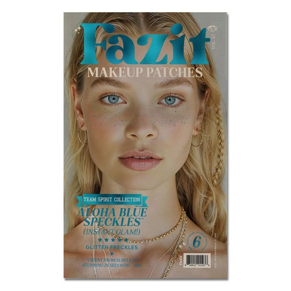 Fazit Glitter Freckle Makeup Patches, Light Blue Spirit Speckles, 6 Count