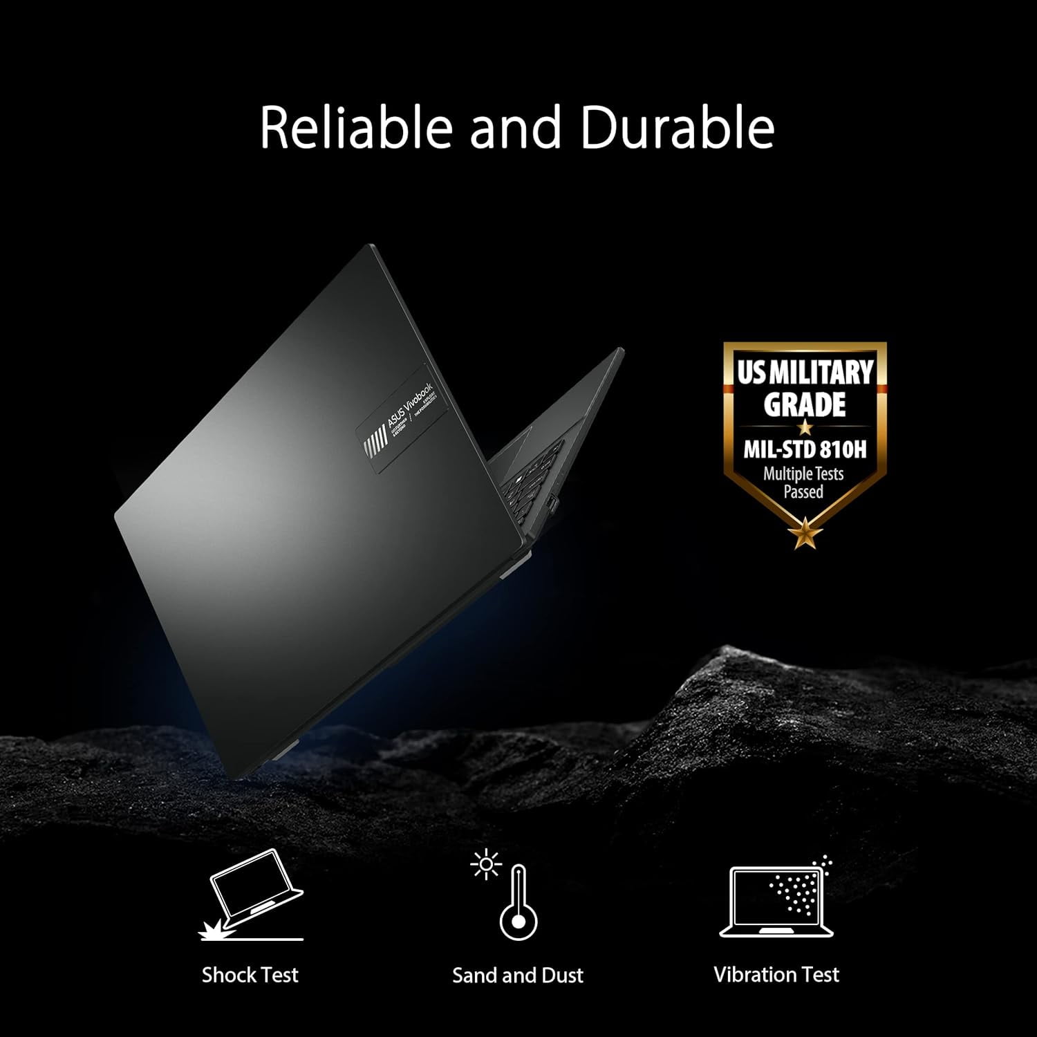 ASUS Vivobook Go 15.6" Full HD Laptop, AMD Ryzen 5 7520U, 8GB RAM, 512GB SSD, Windows 11 Home