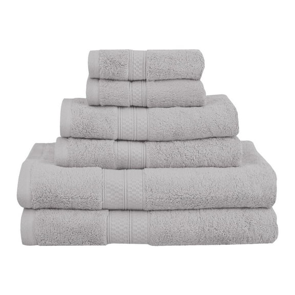 Rayon from Bamboo 650 GSM 6-Piece Towel Set, 2 Face, 2 Hand, and 2 Bath Chrome