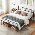 thumbnail image 4 of Full Bed Frame Platform with Headboard and Footboard Metal Bed Mattress Foundation with Storage No Box Spring Needed Black, 4 of 6