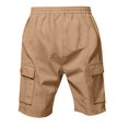thumbnail image 4 of WTOBBY Men's Linen Cargo Shorts - Loose Fit Casual Beach Breathable Multi-Pocket Jogger Shorts with Elastic Waist for Summer Comfort ,Earthy Yellow 3XL, 4 of 5
