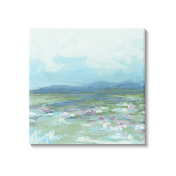 Stupell Industries Foggy Valley Landscape Landscape Painting Gallery Wrapped Canvas Art Print Wall Art, 17 x 17