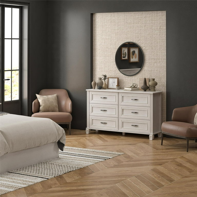 Hillview 6 Drawer Dresser, Ivory Oak - Walmart.com