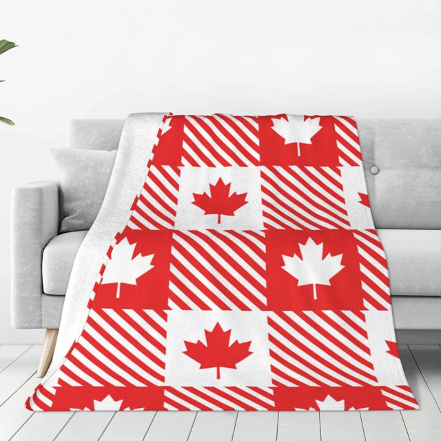 Fotbe Maple Leaves1 Manta de Franela Acolchonada con Estampado, Súper Suave y Esponjosa, Extra Grande para Sofá, Cama, Uso Todo el Año-50"x40"