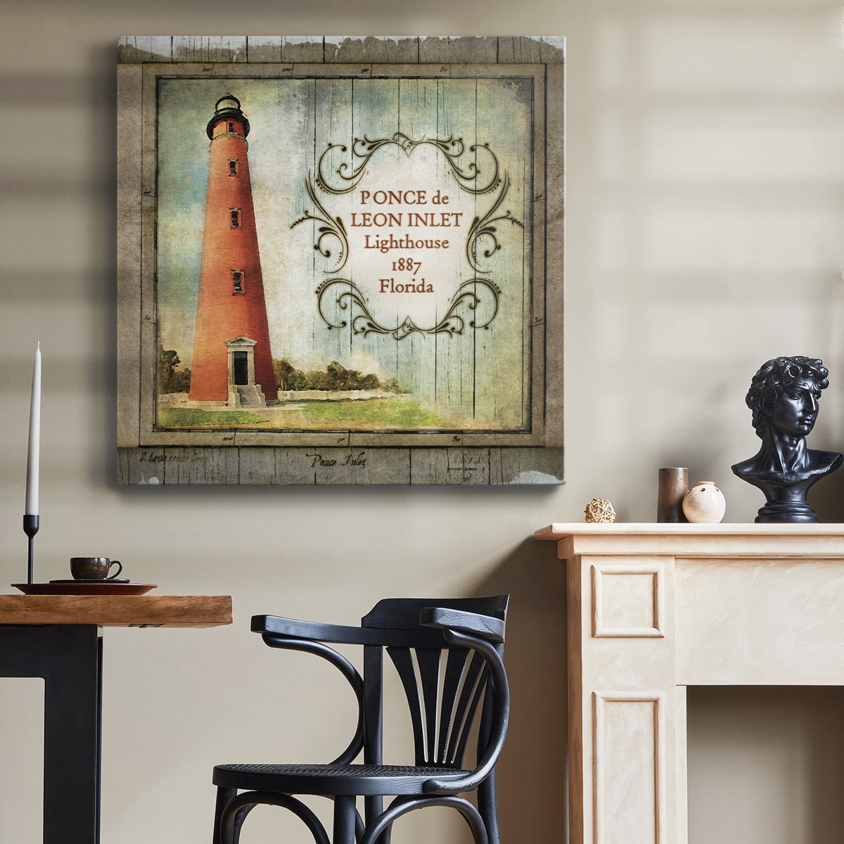 Wexford Home Florida Lighthouse VIII-Premium Gallery Wrapped Canvas, 40" x 40" - Ready to Hang